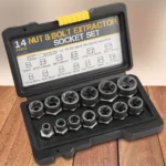 15-piece damaged bolt, nut and screw extractor tool kit – product gallery image 2