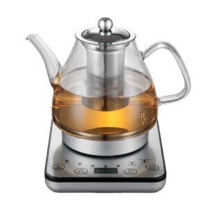 1.2L digital glass kettle and electric tea pot with infuser, 800W – main product image
