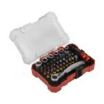 38-piece precision screwdriver and ratchet wrench set with storage box – main product image