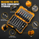50-piece precision screwdriver and bit set with storage box – product gallery image 1