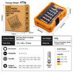 50-piece precision screwdriver and bit set with storage box – product gallery image 4