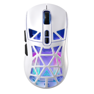 SOLAKAKA SM802 Pro white tri-mode RGB gaming mouse – main product image
