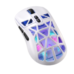 SOLAKAKA SM802 Pro white tri-mode RGB gaming mouse – product gallery image 3