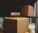 Cardboard boxes representing online order shipping and delivery